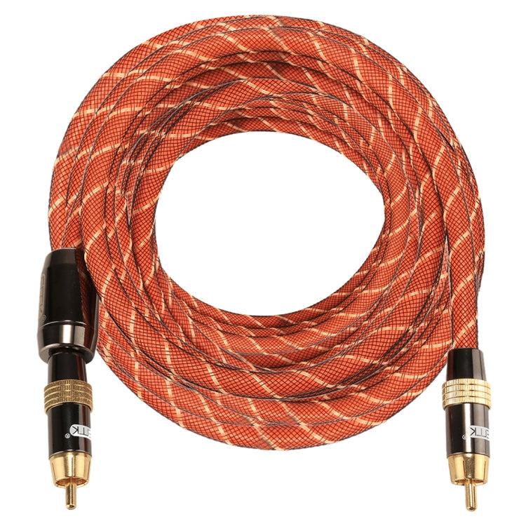 Hjemix | EMK TZ/A 8m OD8.0mm gullbelagt metallhode RCA til RCA plugg digital koaksialtilkoblingskabel audio / video RCA kabel