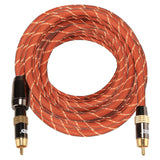 Hjemix | EMK TZ/A 8m OD8.0mm gullbelagt metallhode RCA til RCA plugg digital koaksialtilkoblingskabel audio / video RCA kabel