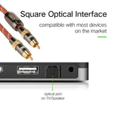 Hjemix | EMK TZ/A 8m OD8.0mm gullbelagt metallhode RCA til RCA plugg digital koaksialtilkoblingskabel audio / video RCA kabel