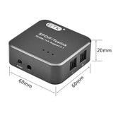 Hjemix | EMK 1 Inngang 3 Utgang Digital Optisk Lyd SPDIF Toslink Splitter Adapter (Sølvgrå)