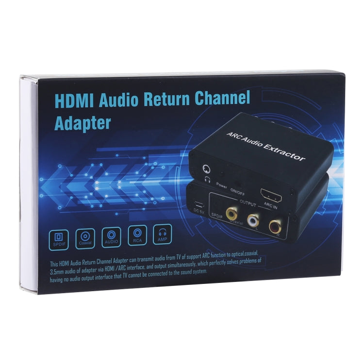 Hjemix | 192KHz ARC Lyduttrekker HDMI ARC til SPDIF + Koaksial + L/R Konverter Lydreturkanal Adapter