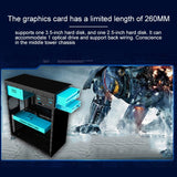 Hjemix | Xintianyi USB 2.0 Hovedkasse 398x195x461mm M-ATX / ATX / Mini-ITX PC Desktop-kasse (Hvit)