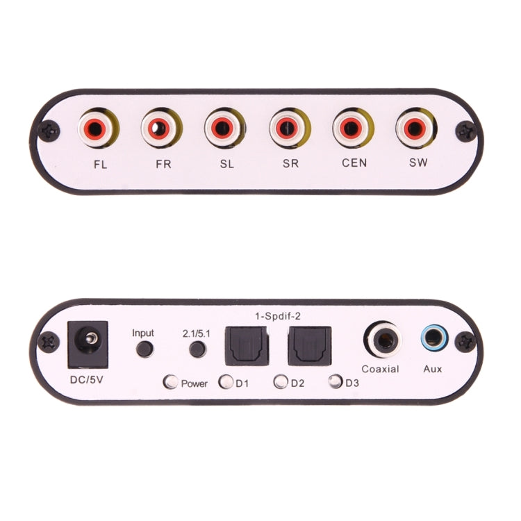 Hjemix | NEWKENG 51R DTS / AC3 til Analog 5.1 Lyd / Stereo Lyd Digital Lyd Konverter Dekoder