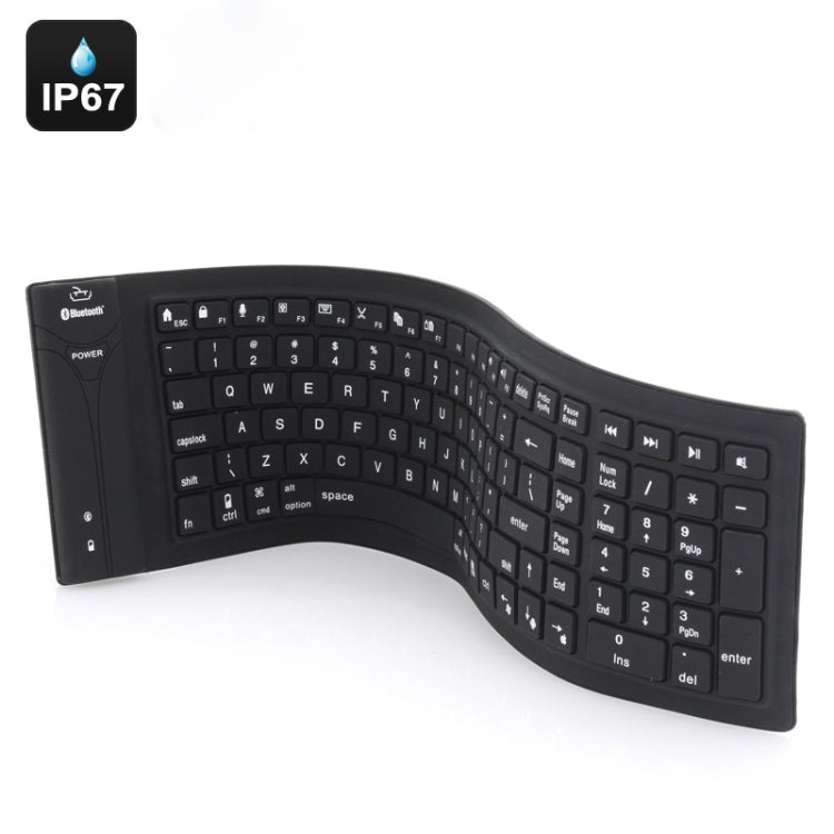 Hjemix | JA-11 108-tasters Sammenleggbar Silikon Bluetooth Tastatur