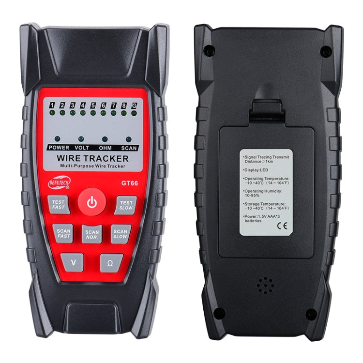 Hjemix | BENETECH GT66 RJ11 / RJ45 Multifunksjonell Kabeltester Linjesøker Nettverkskabeldetektor