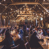 Hjemix | Pro Connect 5m 10-delers party lyskilder varm hvit sammenkoblingsbar hvit kabel