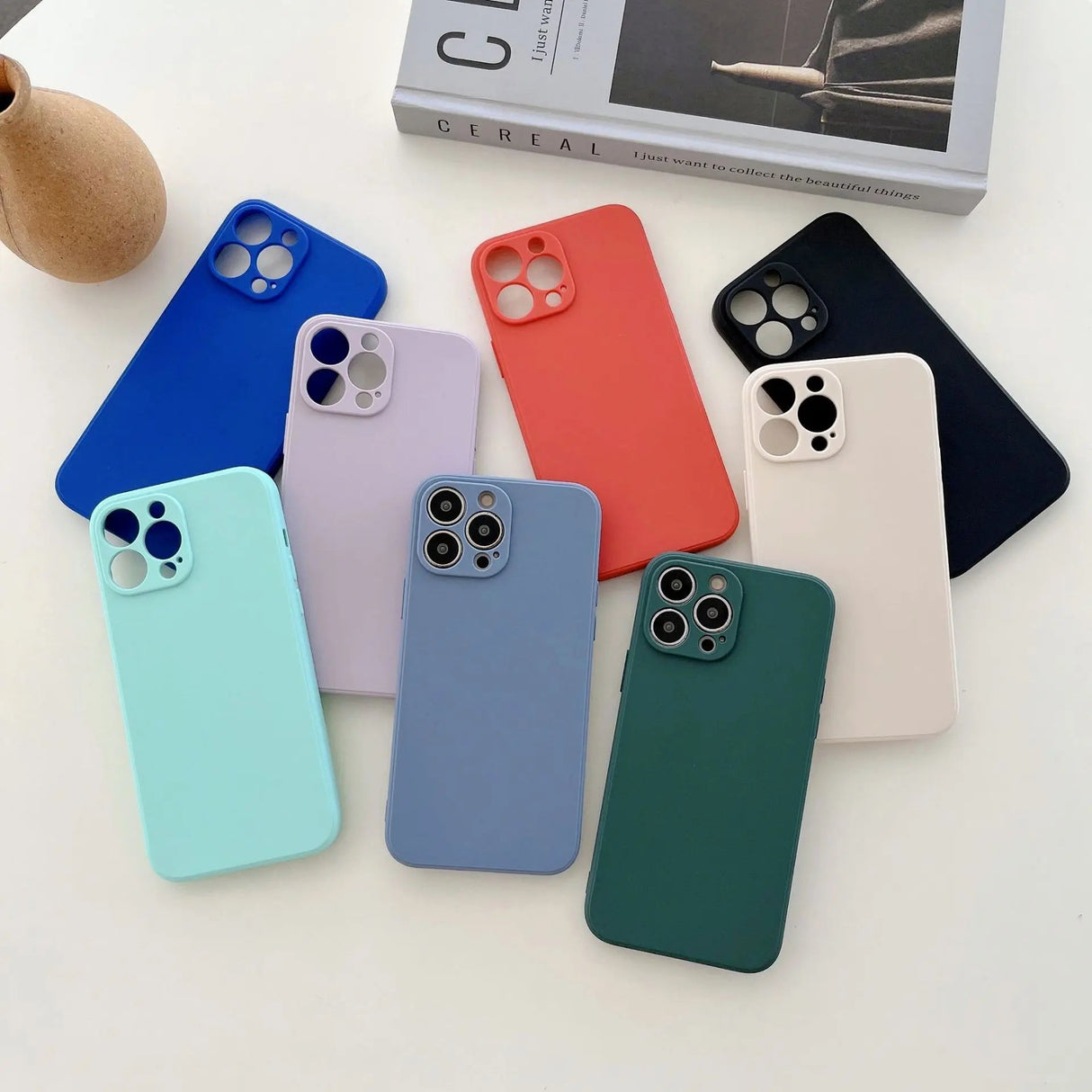 Hjemix | Pastell solid farge silikon iPhone-deksel