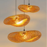 Hjemix | Rattanvevd Bambus - Pendellampe - Led - Lys