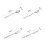 Hjemix | Pearl grip bestikk 4 deler sett