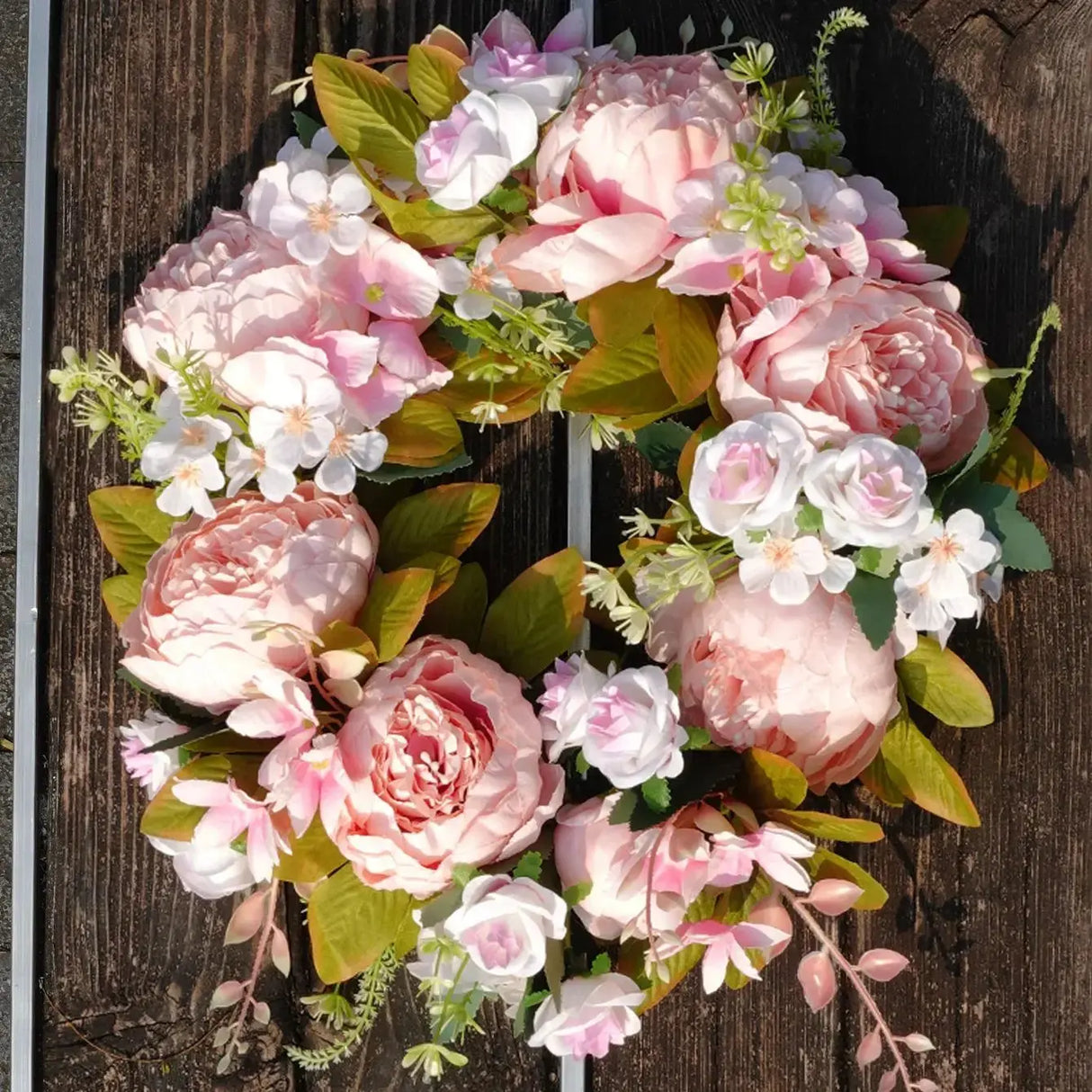 Hjemix | Kunstnerisk Krans - Høstblomst - Utendørs & Peoner - Koselig Høstdekorasjon
