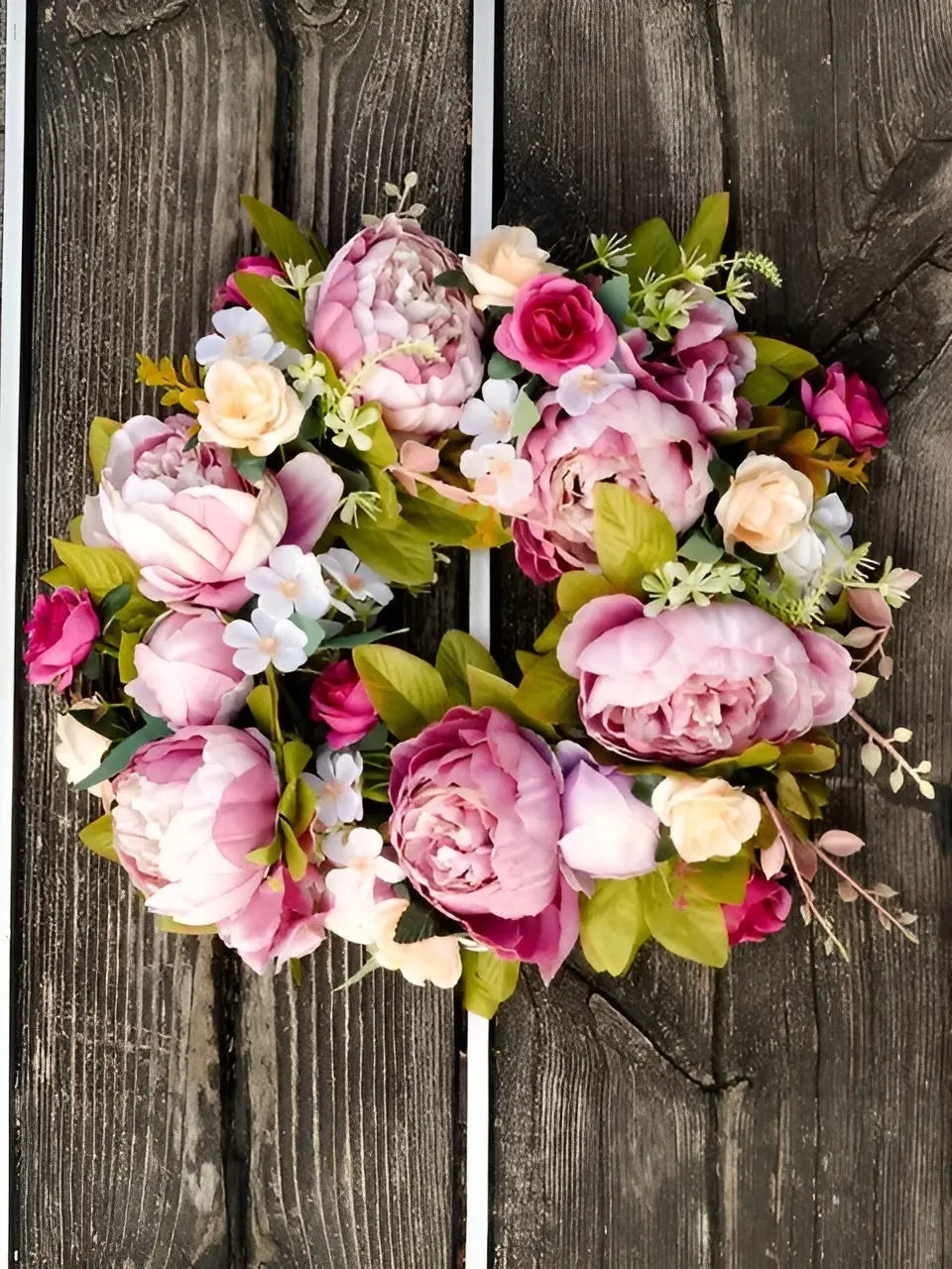 Hjemix | Kunstnerisk Krans - Høstblomst - Utendørs & Peoner - Koselig Høstdekorasjon
