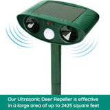 Hjemix | Raccoon Outdoor Ultrasonic Repeller - Solcelled Ultrasonic Dyre- og Skadedyrkontroll - Bli kvitt vaskebjørner innen 48 timer