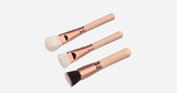 Hjemix | Princess Makeup Brush Set with 8 Pieces in Rose Gold and Beige Handles - Får deg til å se ut og føle deg som en prinsesse!
