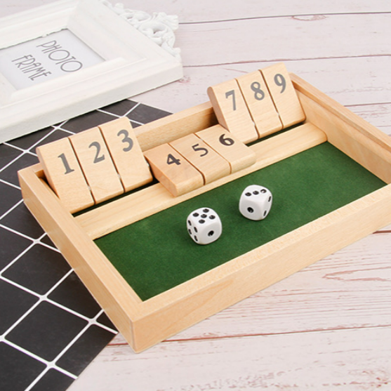Hjemix | Shut The Box Spill - Morsomt Bordmatspill for Voksne & Barn