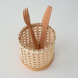Hjemix | Rattan-Bestikk-Organizer