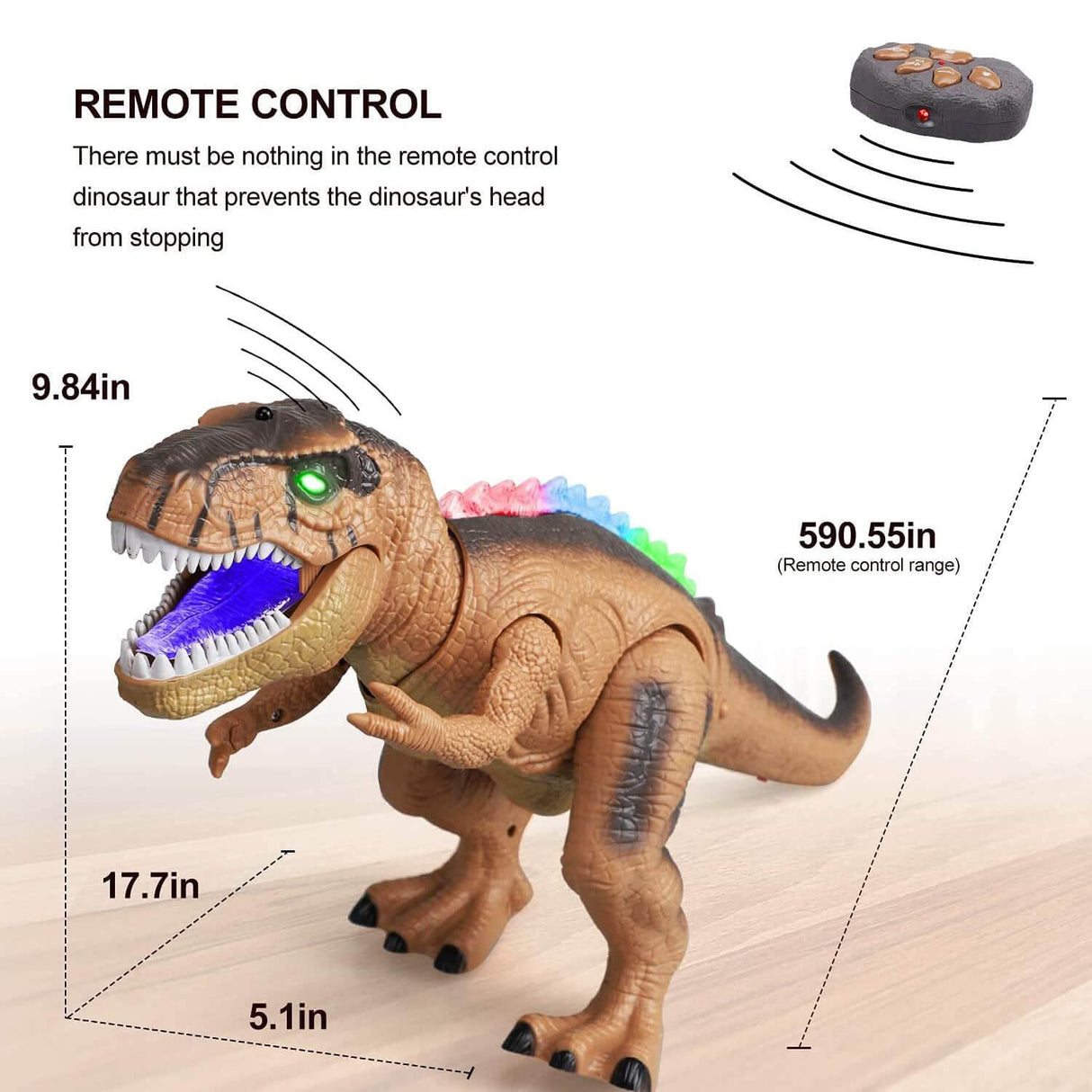 Hjemix | Kontroller T-Rex dinosauren med LED-belysning