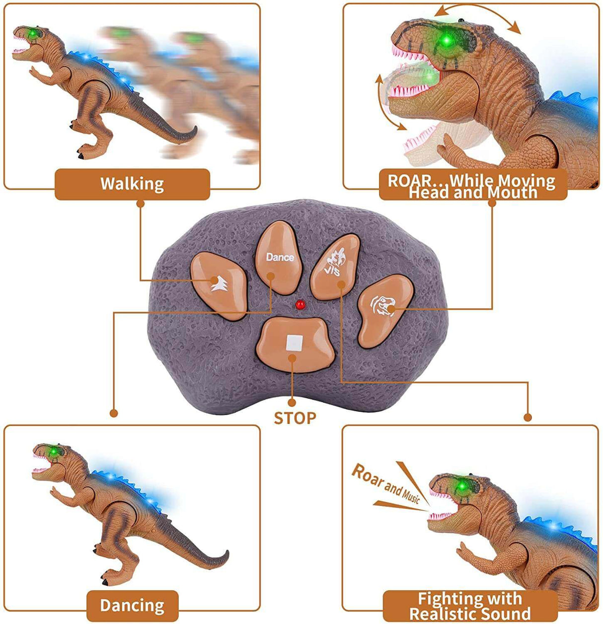 Hjemix | Kontroller T-Rex dinosauren med LED-belysning