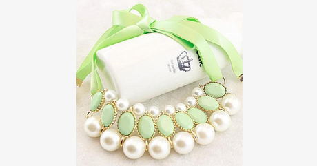 Hjemix | Bånd Perle Choker Statement Halskjede