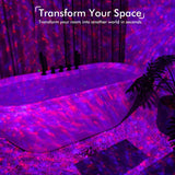 Hjemix | Stjerneprosjektor, Galakseprosjektor for Soverom, Fjernkontroll & Hvitt Støy Bluetooth Høyttaler