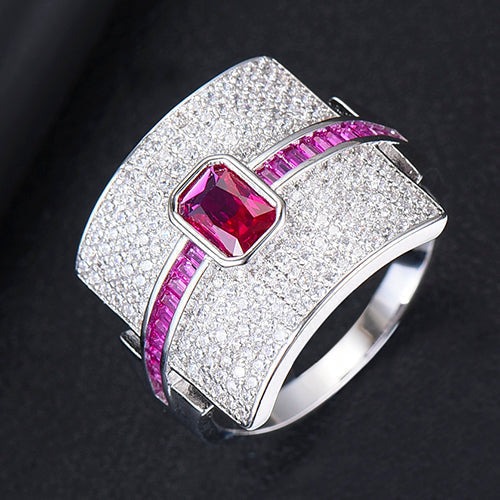 Hjemix | Monaco Design Luksuriøs Statement Stabil Ring For Kvinner