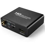 Hjemix | HDV-339 Full HD HDMI til DVI + Digital Coax / Analog Stereo Lydconverter Adapter (Svart)