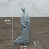 Hjemix | Buddha Stein Statue Liten Buddhiste Munker Tibetansk Buddhisme Figurer Zen Hage Ornament Meditasjon Hjem Akvarium Dekorasjon