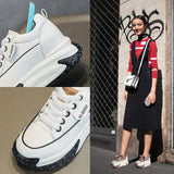 Hjemix | 7 cm Plattform Wedge Sneakers laget av Lær