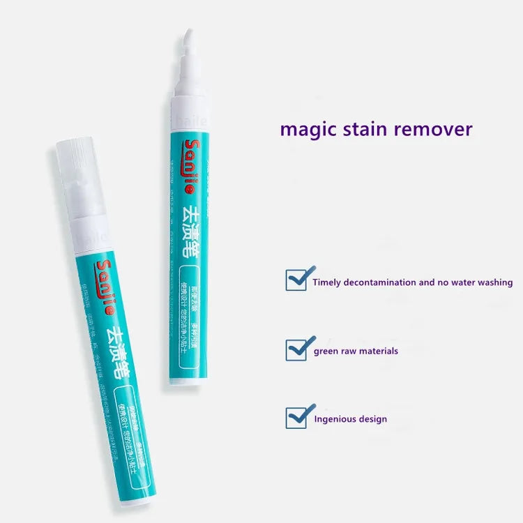 Hjemix | Magic Flekkfjerner Stift - Bærbar, Vaskefri Løsning for Klesflekker, Ideell for Olje og Rødvin på T-skjorter