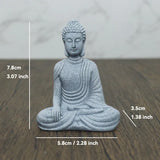 Hjemix | Buddha Stein Statue Liten Buddhiste Munker Tibetansk Buddhisme Figurer Zen Hage Ornament Meditasjon Hjem Akvarium Dekorasjon