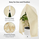 Hjemix | Vinterbeskyttelsestrekk for planter - Frostbeskyttelse med glidelås og snøring, pustende for palmer og potteplanter i hagen