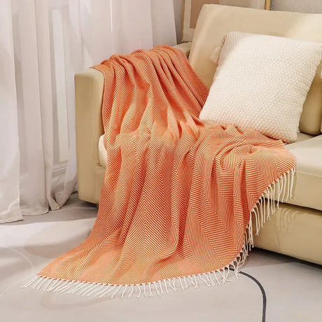Hjemix | Nordic Stripe Kaste Sofa Teppe