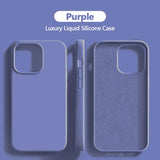 Hjemix | Flytende silikonetui støtsikkert for iPhone 15 14 13