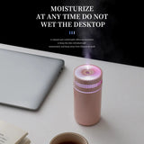 Hjemix | 250ML Bærbar Bil Luftfukter - USB LED Eterisk Olje Diffuser