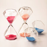 Hjemix | 5–60 Minutters diamant sandglass, sandglass, sandglass, barnegave, sandglass, hjemmeinnredning, tilgjengelig i flere fargealternativer