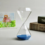 Hjemix | 5–60 Minutters diamant sandglass, sandglass, sandglass, barnegave, sandglass, hjemmeinnredning, tilgjengelig i flere fargealternativer
