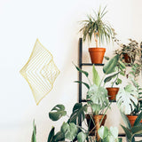 Hjemix | Dream Atellani Square Wave Spin for å avlaste magiske vindklokker for oppheng utendørs som solfangere for hagedekorasjon