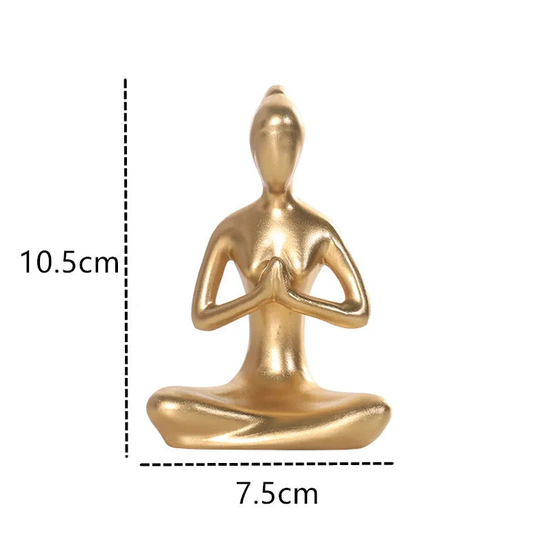 Hjemix Interior Hjem Dekorative Figurer Skrivebord Tv Torsjon Dekorasjon Stue Skulptur Harpiks Statuer Hjem Dekor Yoga Jente Håndverk