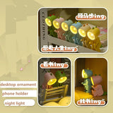 Hjemix | Søt LED Nattlampe - Mini Hund, Hjort, Dinosaur Falt Bordlampe for Barnerommet