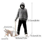 Hjemix | Dropshipping Banksy Skulptur Kolleksjon Blomst Kastende Statue Pop Kunst Moderne Ballongjente Figur Kontor Hjem Dekorasjon