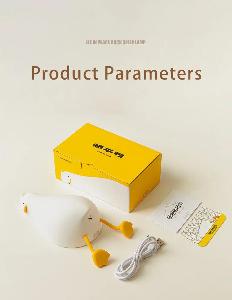 Hjemix | QuackyGlow LED And Mood Light | Morsom Nattlampe | LED Dekorasjon for Hjem & Barnerom