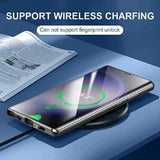 Hjemix | Metall Aluminiumlegering 360-deksel med sikkerhetslukking for Samsung Galaxy S24-S23 Serie