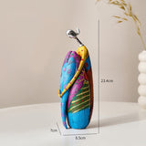 Hjemix | Ins Abstrakt Kunst Kvinne Skulptur Figurer For Interiør Harpiks Statuett Farge Moderne Hjem Decor Dekorative Figurer Gaver