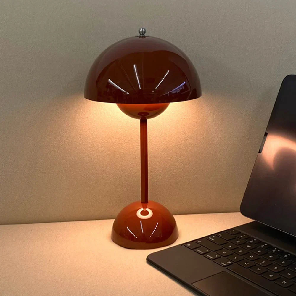 Hjemix | Justerbar lysstyrke blomsterpotte lampe - Italiensk oppladbar bordlampe VP3