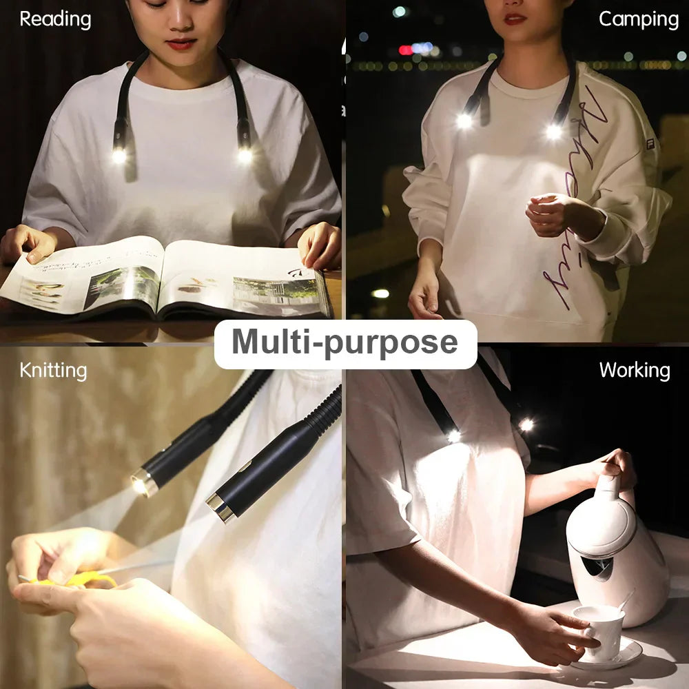 Hjemix | LED oppladbar nakke lampe med 3 moduser