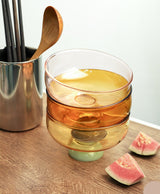 Hjemix | Fargerik borosilikat dessertbolle med skje