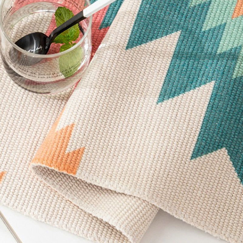 Hjemix | Bohemsk Veggteppe, Makramee Vegghengende, Hjemmedekorasjon, Bomull Lin Tassel, Håndlaget, Vevd, Geometrisk Lærred Kunst, Bakgrunns Veggtepper