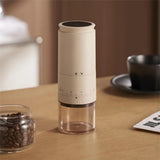 Hjemix | 1500mAh Elektrisk Kaffekvern Ekstern Justerbar Type-C Lading Kaffekvern Bønnekverningsmaskin Kaffemaskin