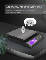 Hjemix | 5 kg/0.1 g og 10 kg/1 g digital elektronisk kjøkkenvekt, LCD-skjerm, helt vanntett rustfritt stål vektsverktøy for baking