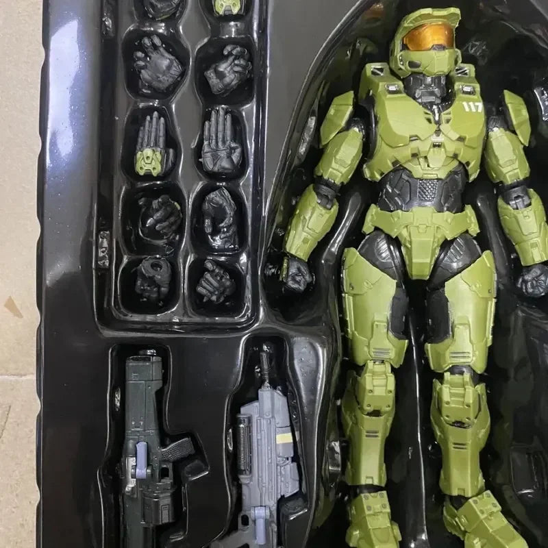 Hjemix | 18cm Halo Infinite Master Chief Mjolnir Mk Vi 1/12 skala 17.5cm 6" actionfigur Re:edit Gen.3 117 Ko's 1000 modelldukker leker