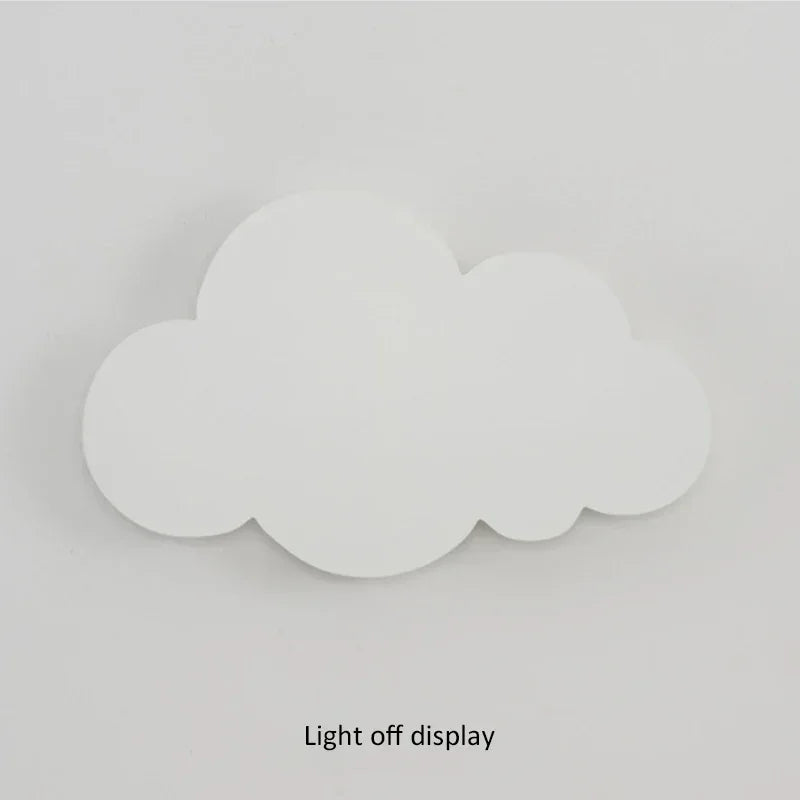 Hjemix | LED Cloud Vegglampe – 3-Farget Demping Moderne Veggbelysning for Soverom, Stue og Barnerom Innredning
